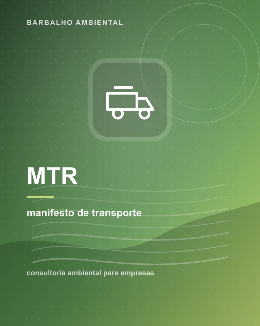 Manifesto de Transporte de Resíduos para controle ambiental