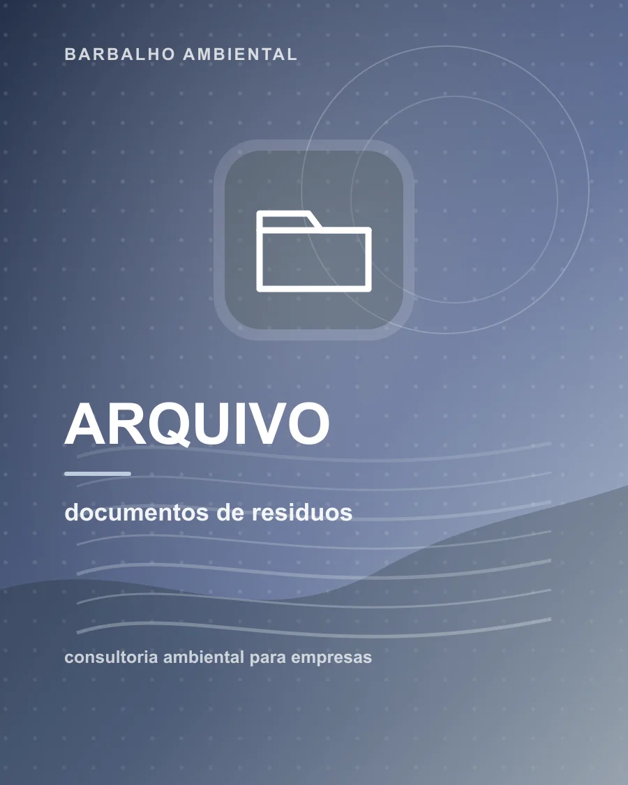 Organização de documentos de resíduos empresariais
